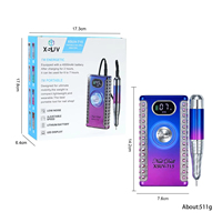 Perceuse à ongles rechargeable 4000 mAh, lime à ongles électrique sans fil avec décorations en strass, machine à ongles portable pour ongles en acrylique et gel