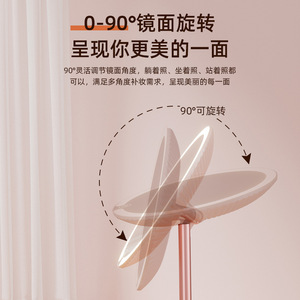 LED Makeup Mirror Round Desktop Smart Touch With Light For Home Student Dormitory High Definition Mirror - Product Image 3