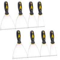 Ensemble de 8 spatules en acier inoxydable avec grattoir mural et couteau à joint pour l'application de peinture sur murs et sols, 2-5 pouces, fabriqué en Chine