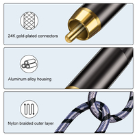 HiFi 5,1 Spdif Cable de Audio estéreo Coaxial Digital Home Theater TV coche RCA macho Subwoofer Cable VGA Video altavoz Cable