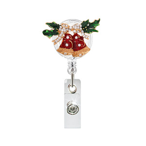 Diamant Porte-Badge Cadeau Femmes Badge Bobine Acrylique Infirmière Accessoires De Noël Avec Clip pour La Décoration - Product Image 2