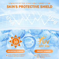 Crème solaire teintée naturelle, réparatrice anti-âge, longue durée, résistante à l'eau, protection UVA/UVB SPF 30+