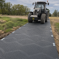 Tapis de protection en plastique 4x8 pour routes temporaires sur terrains pétroliers et gazières, idéal pour le boue, les marais et la protection des sols gazonnés des équipements lourds