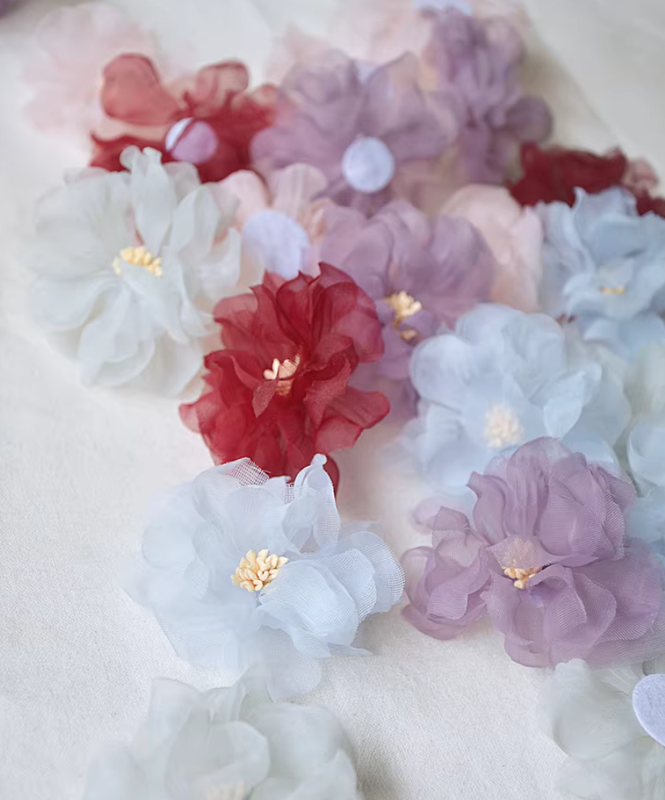 3D 2 3cmDIY Satin Flower for