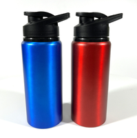 Botella de Agua de Aluminio Desechable y Reciclable a Prueba de Fugas de 500 ml y 1 L con Tapa de Plástico