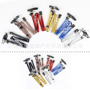 Bâtons de randonnée en alliage d'aluminium, pliables, télescopiques, ultralégers, quatre sections, pour la randonnée en plein air, pour les personnes âgées - Product Image 1