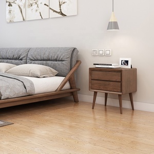 Customsized Furniture Rectangle Durable Bedside Table Wooden <strong>Night</strong> <strong>Stand</strong> with Double Layer Drawer - Product Image 5