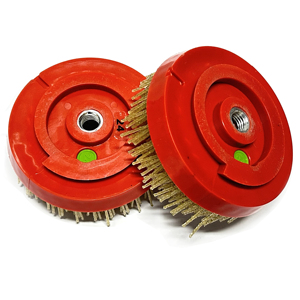 Outils électriques 4 pouces 100mm <span class=keywords><strong>circulaire</strong></span> ronde pierre abrasif Nylon polonais <span class=keywords><strong>brosse</strong></span> meuleuse roue diamant Antique <span class=keywords><strong>brosse</strong></span> - Product Image 5