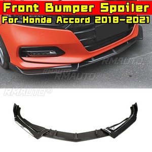 For Honda 10th Gen Accord 18-21 Car Front Bumper <b>Lip</b> Carbon Look Car Accessories for Honda Accord 18-21 Car Accessories - Product Image 3