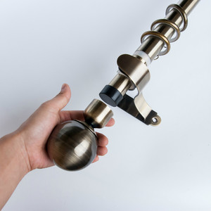 IKSUN moderno semplice palo della tenda elettrolitica <span class=keywords><strong>in</strong></span> <span class=keywords><strong>ferro</strong></span> telescopico asta per tenda doccia guida per finestra bronzo muta all'ingrosso - Product Image 5
