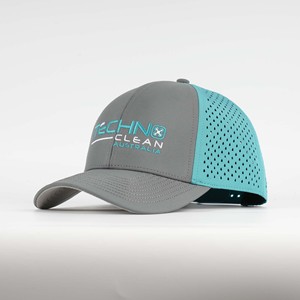 Fábrica al por mayor de encargo plana bordado Logo contraste impermeable 6 paneles corte láser gorra de béisbol sombrero - Product Image 2