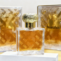 Bouteille de parfum transparente de 50ml Bouteilles de pulvérisation en verre épais Carré Vide Conteneur cosmétique Bouteille de parfum de voyage