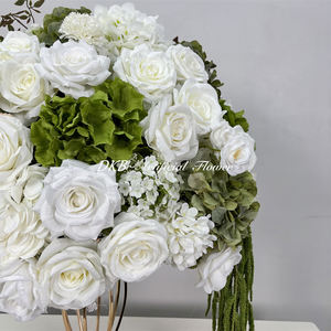 Arrangements de boules de fleurs en soie faites à la main, réalistes et légères, personnalisées, pour les centres de table de mariage, décoration de table - Product Image 3