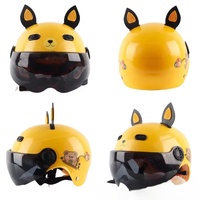 Nouveaux casques de moto demi-face pour enfants avec oreilles de chat, à dégagement rapide, homologués DOT, équipement de sécurité pour bébés