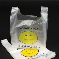 Sacs en plastique HDPE durables thermoscellables avec impression en héliogravure, sacs T-shirt de 10-20L pour les courses au supermarché et l'emballage alimentaire