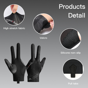 Bán Buôn Biểu Tượng Tùy Chỉnh Billiards Găng Tay Non-Slip 3 Ngón Tay Hồ Bơi Bảng Găng Tay Thoáng Khí Thoải Mái Unisex Snooker <span class=keywords><strong>Cue</strong></span> Găng Tay - Product Image 4