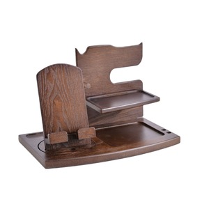 Wooden <b>desktop</b> storage rack for ornaments, bedside storage for mobile phones and watches, bedroom glasses and headphone rack. - Product Image 1