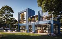 Bâtiment Modulaire Innovant en Conteneur de 40 pieds, Extérieur Moderne et Élégant, Étanche, Anti-Corrosion, Installation Rapide, Capsule Spatiale