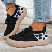 Chaussures de course pour femmes, été, rétro, respirantes, en tricot, avec semelle intérieure en EVA, antidérapantes, amorties