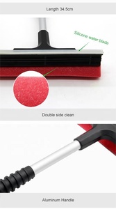 Robuste nettoyeur de vitres de voiture en silicone avec poignée en plastique 2 en 1 <span class=keywords><strong>raclette</strong></span> de <span class=keywords><strong>nettoyage</strong></span> de vitres - Product Image 4