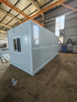 Maison Conteneur Pliante – Assemblage Rapide, Maison Modulaire Préfabriquée Extensible, Structure en Acier Pliable pour Construction et Camps d'Hébergement