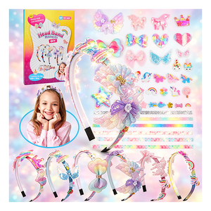 Kids Hairband Craft Kit Sparkling <b>Unicorn</b> Butterfly Gem Bow Headwear Accessories Birthday Toy Party Bundle <b>Gift</b> - Product Image 1
