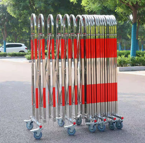 Barrière de sécurité mobile <span class=keywords><strong>extensible</strong></span> en acier inoxydable avec garde-corps télescopique, barrières temporaires de contrôle du trafic - Product Image 5