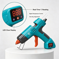 Pistolet à colle chaude sans fil mini 7 mm avec batterie 2600 mAh et chargement Type-C pour l'artisanat, l'école et les voyages, lumière LED