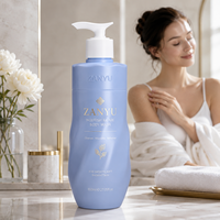 Bouteille de shampooing ovale en plastique PET 800 ml personnalisable, luxe, avec pompe à pression, base conique, sérigraphie/estampage or, emballage pour gel douche