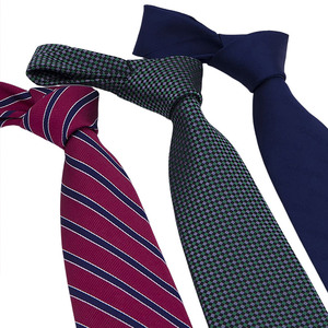 เนกไทผ้าแจ็คการ์ดโพลีเอสเตอร์แท้งานเย็บ1200งานทำด้วยมือทำจาก2025โลโก้ตามสั่ง - Product Image 3