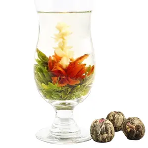 Teh bola naga Cina kemasan independen desain variasi alami bola bunga bulat teh