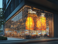 Usine Top Qualité P3.91 P7.81 P2.6 P5.6 Intérieur Glace LED Panneau Vidéo Mur Transparent LED Écran D'affichage pour La Publicité