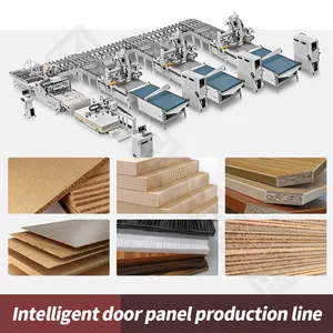 Línea de conexión de procesamiento de molde de panel de puerta de alta eficiencia línea de producción de muebles de fábrica inteligente para gabinete de puerta