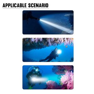 Lampe de plongée LED WOSEN DT08 SBT90 5000lm IP68, torche sous-marine en alliage d'aluminium, lampe de plongée technique pour grottes, lampe torche LED - Product Image 3