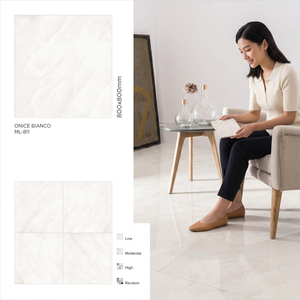 Orient White 800x800mm GVT PGVT Glossy Porcelain Tiles White Marble Pattern Flooring - Product Image 4