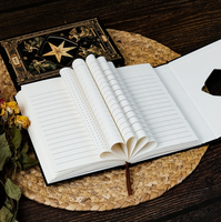 Best-Sale Personal isierte Tarot-Karte Themen papier Journal Schwarz gold Hexagramm Tragbares Notizbuch mit dreifach magnetischem Tagebuch