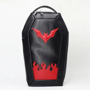 Bag Factory Manufacturing Spooky Season Halloween Purses Gothic Novelty Shoulder Bag Coffin Bat Crossbody Bag For Women