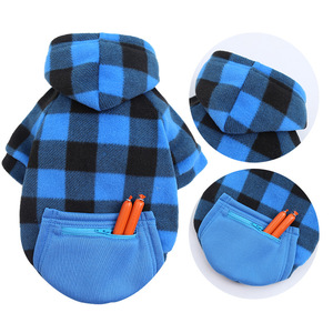 Wonderful Dog Hoodie Plaid Winter Warm Coat With Pocket <b>For</b> Small Medium Large Dogs <b>Cats</b> Pet <b>Clothes</b> - Product Image 4