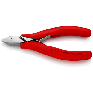 KNIPEX 77 41 115 Cortador diagonal para electrónica con junta pasante y revestimiento de plástico antideslizante 115 mm - Product Image 1