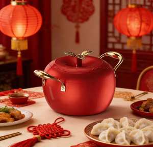 Casserole antiadhésive en forme de pomme Zunck pour un usage domestique - Mijoteuse - Casserole - Beau cadeau - Convient aux fêtes - Product Image 5