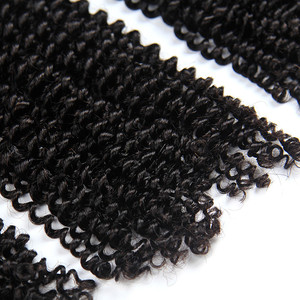 直接送货接受贝宝天然黑发双纬纱柬埔寨扭结卷曲生角质层对齐未加工头发批发 - Product Image 4