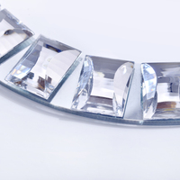 13 pouces En Gros Miroir Plaque de Chargeur En Verre pour Mariage