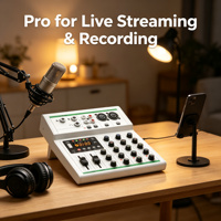 Console de mixage audio professionnelle 4 canaux T05 avec Bluetooth et alimentation fantôme 48V