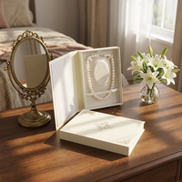 Boîte de rangement pour colliers de style livre vintage, type à rabat, étui à bijoux pour perles, emballage cadeau pour la vente au détail