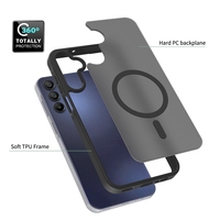 Étui de téléphone portable translucide de luxe avec anneau magnétique, sensation de peau, pour Samsung Galaxy A15 4G / 5G, coque de téléphone personnalisée