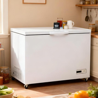 Congélateur vertical commercial à bas prix avec porte à ouverture supérieure, commande mécanique, équipement de réfrigération pour supermarchés