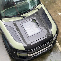 Capó Delantero de Fibra de Carbono Personalizado en Oferta, Capó de Fibra de Carbono Transparente para Land Rover Defender