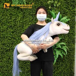 MY Dino DH008 Rainbow Colorful Cute Baby Unicorn Hand Puppet - Product Image 2