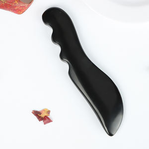 Alat Gua Sha Batu Bian Hitam Kustom Ukuran Besar Alat Pijat Pengikis Batu Bian untuk Terapi Tubuh Papan <span class=keywords><strong>Guasha</strong></span> - Product Image 5