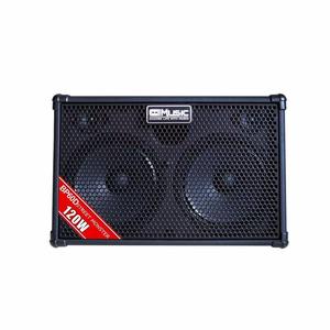 Amplificateur acoustique professionnel en métal pour busker BP60D 120W, alimenté par batterie, avec 2 micros pour sonorisation vocale - Product Image 2
